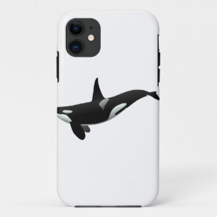 Orca whale illustration - Choose background colour iPhone 11 Case