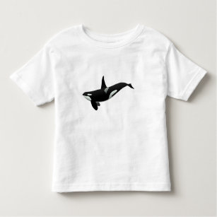 Orca whale illustration - Choose background colour Toddler T-Shirt