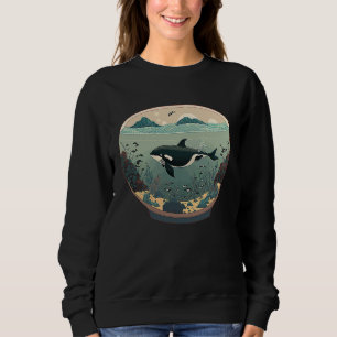 Orca Whale in Fish Bowl Orca in Aquarium Free The  Sweatshirt