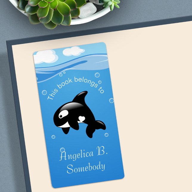 Orca Whale in Ocean Bookplate (Creator Uploaded)