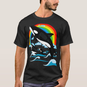 Orca Whale Jumping Orcas Whale Watching T-Shirt