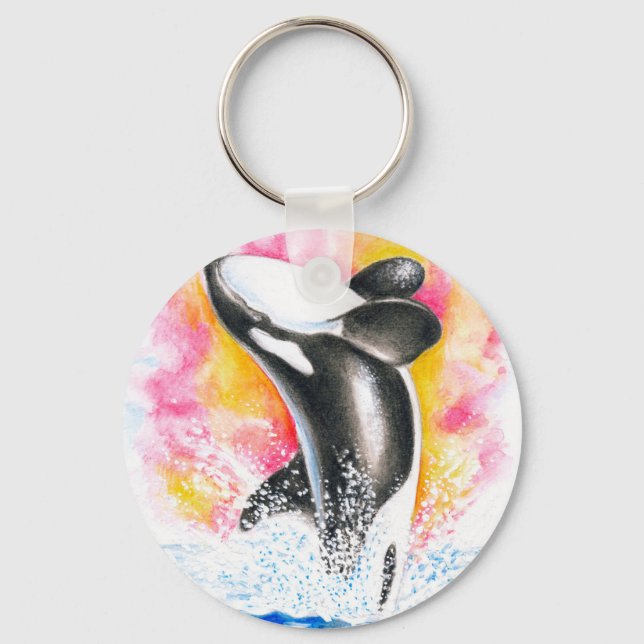 Orca Whale Key Ring (Front)