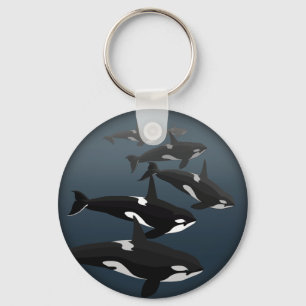 Orca Whale Keychain Personalised Whale Art Gifts