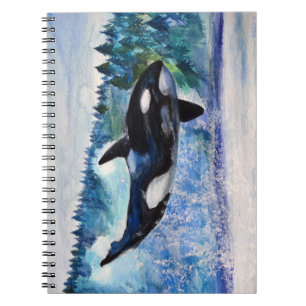 Orca Whale Killer Watercolor  Notebook