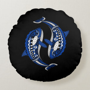 Orca Whale Ocean Animals Round Cushion