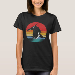 Orca Whale Retro Vintage Animals For Students Stud T-Shirt
