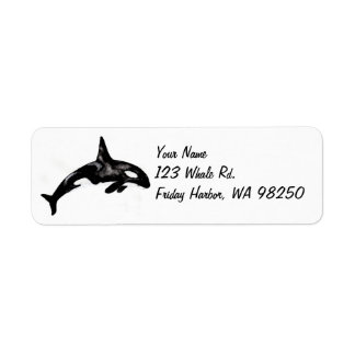Orca Whale Return Address Label