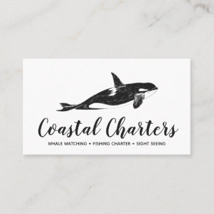 Orca Whale Sketch Business Card