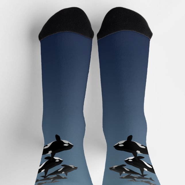 Orca Whale Socks Whale Art Socks - Customize (Top)