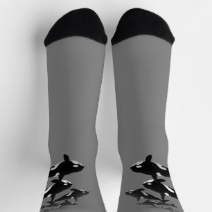 Orca Whale Socks Whale Art Socks - Customize
