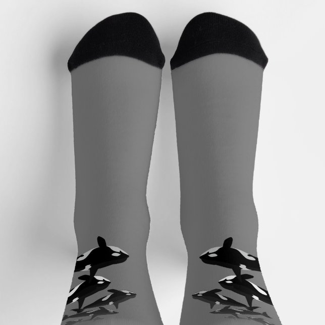 Orca Whale Socks Whale Art Socks - Customize (Top)