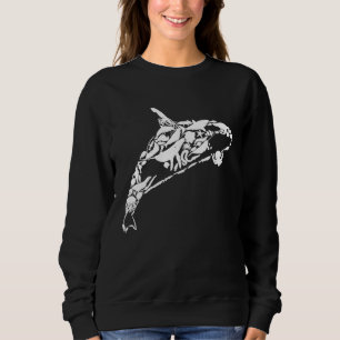 Orca Whale Swimming with the Ocean Family Sweatshirt
