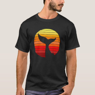 Orca Whale Tail Sunset Style Silhouette T-Shirt