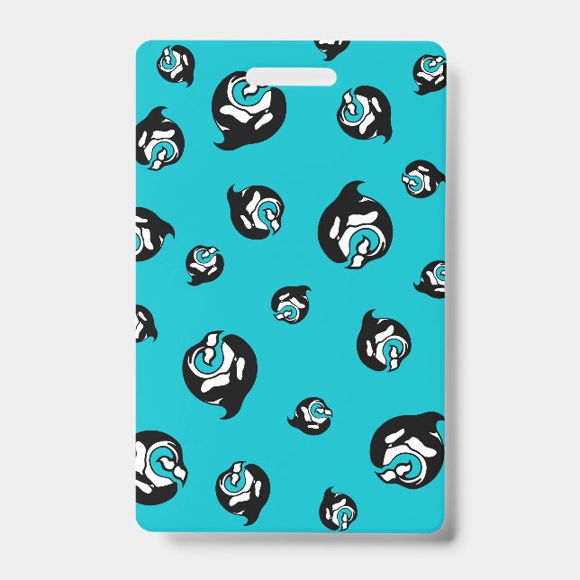 orca whale Teacher Hall Pass ID Badge (Front)
