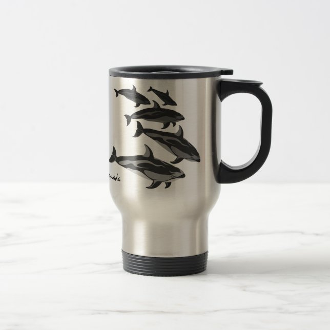 Orca Whale Travel Mug Personalise Killer Whale Mug (Right)