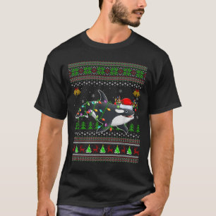 Orca Whale Ugly Christmas Sweaters Santa Sea Anima