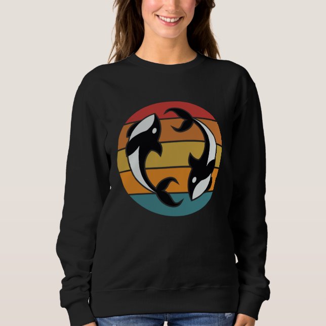 Orca Whale Watchers Graphic Sweatshirt (Front)