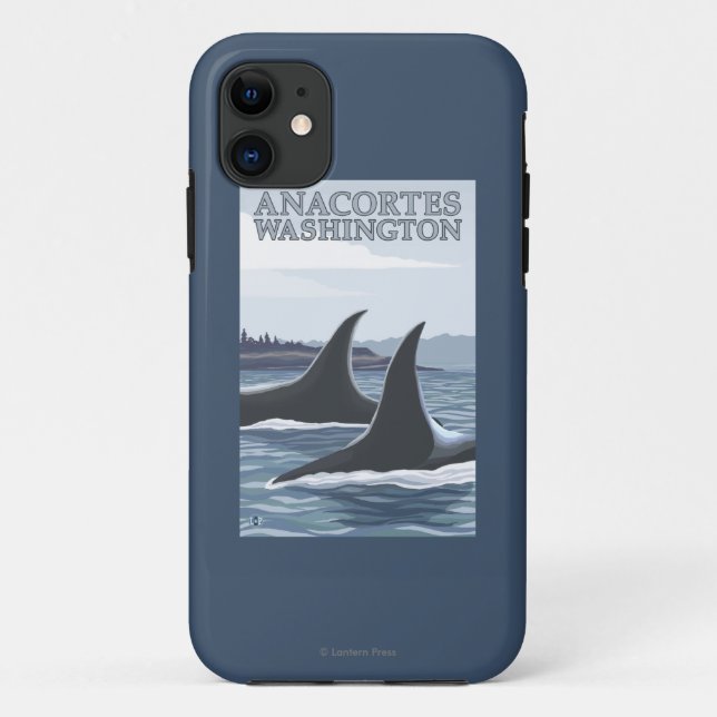Orca Whales #1 - Anacortes, Washington Case-Mate iPhone Case (Back)