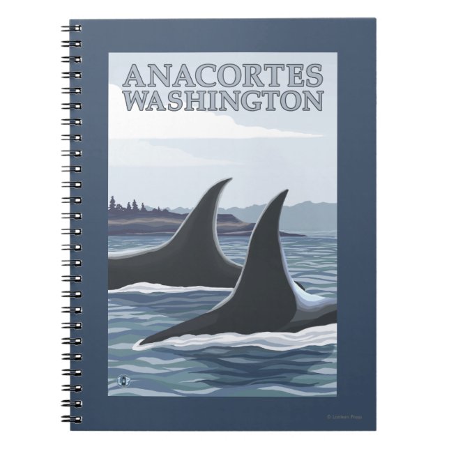 Orca Whales #1 - Anacortes, Washington Notebook (Front)