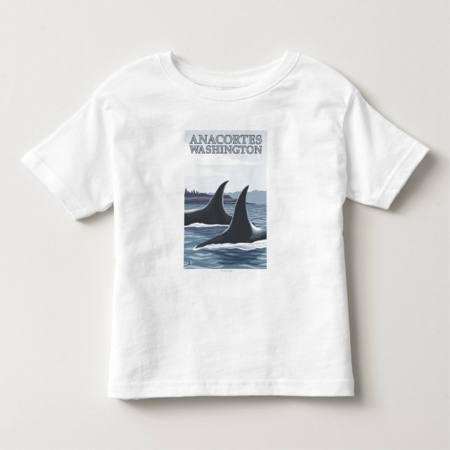 Orca Whales #1 - Anacortes, Washington Toddler T-Shirt (Front)