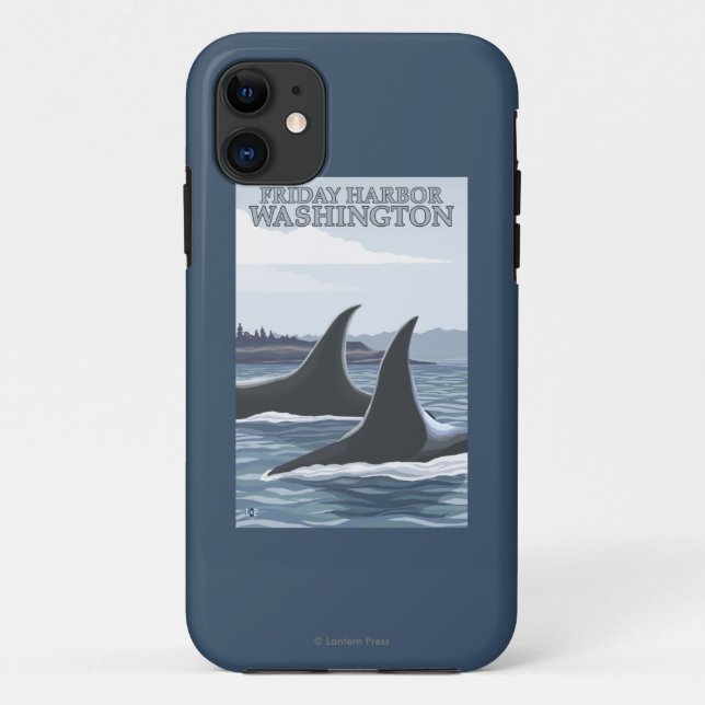 Orca Whales #1 - Friday Harbour, Washington Case-Mate iPhone Case (Back)