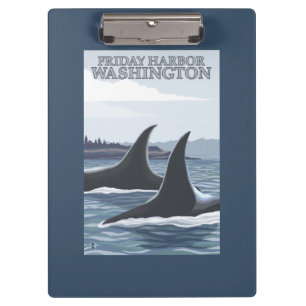 Orca Whales #1 - Friday Harbour, Washington Clipboard