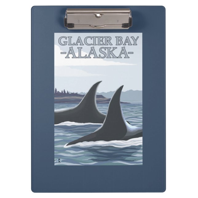 Orca Whales #1 - Glacier Bay, Alaska Clipboard (Front)