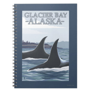 Orca Whales #1 - Glacier Bay, Alaska Notebook