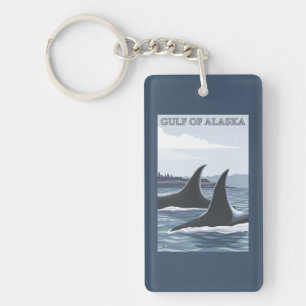 Orca Whales #1 - Gulf of Alaska Key Ring