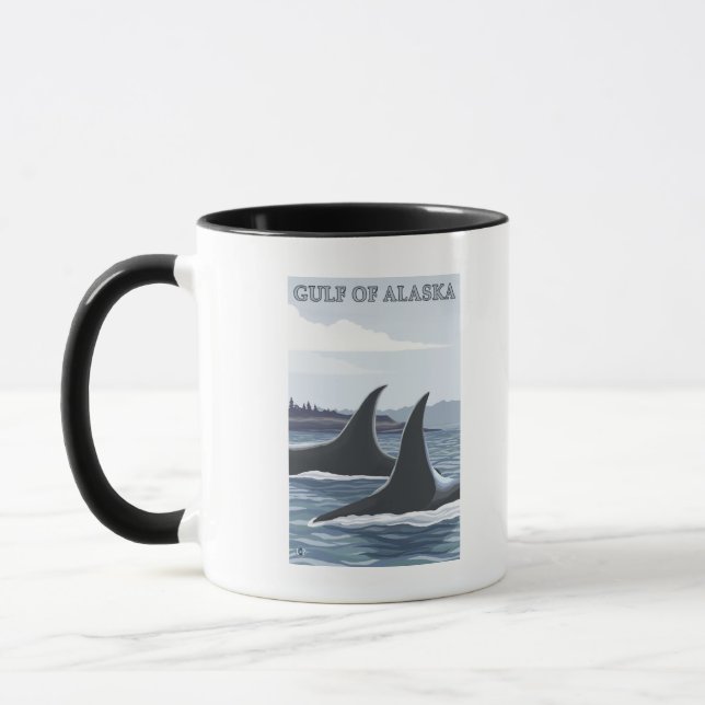 Orca Whales #1 - Gulf of Alaska Mug (Left)