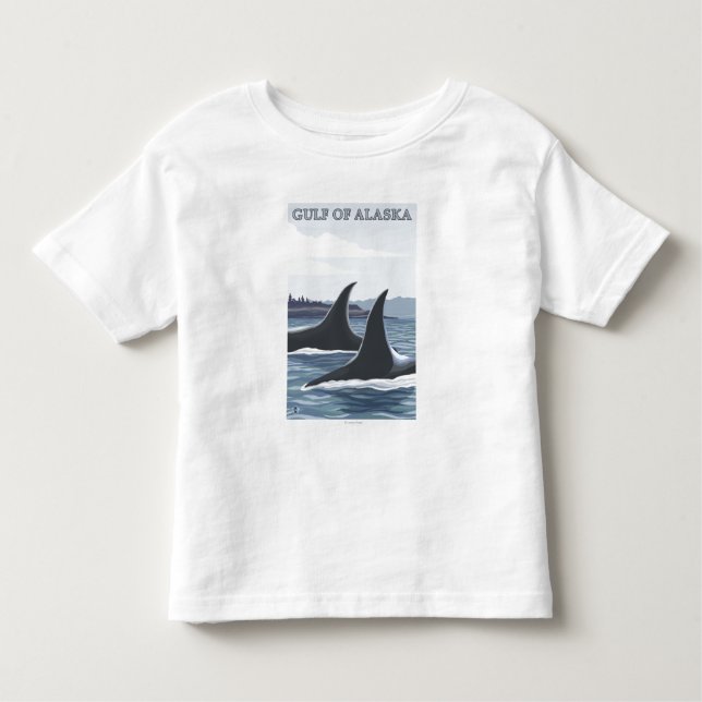 Orca Whales #1 - Gulf of Alaska Toddler T-Shirt (Front)