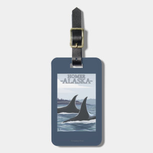 Orca Whales #1 - Homer, Alaska Luggage Tag