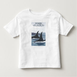Orca Whales #1 - Homer, Alaska Toddler T-Shirt