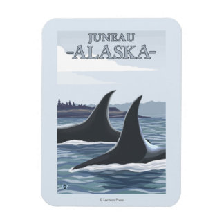 Orca Whales #1 - Juneau, Alaska Magnet
