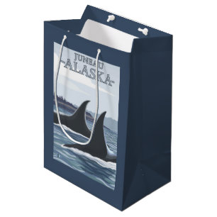 Orca Whales #1 - Juneau, Alaska Medium Gift Bag