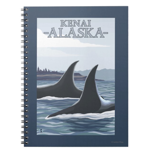 Orca Whales #1 - Kenai, Alaska Notebook (Front)