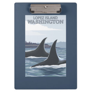 Orca Whales #1 - Lopez, Washington Clipboard
