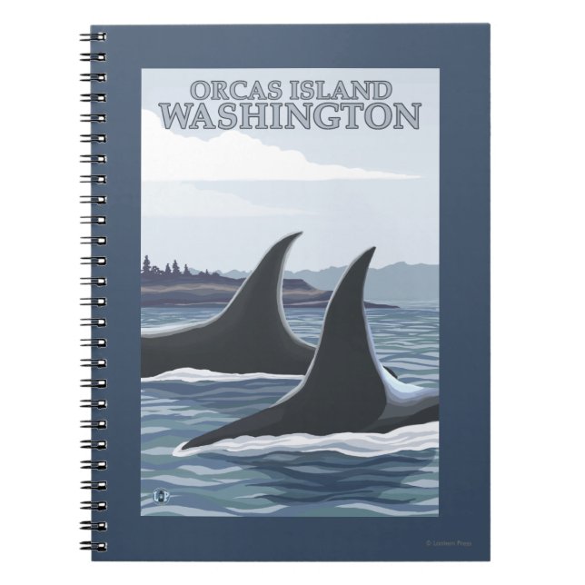 Orca Whales #1 - Orcas Island, Washington Notebook (Front)