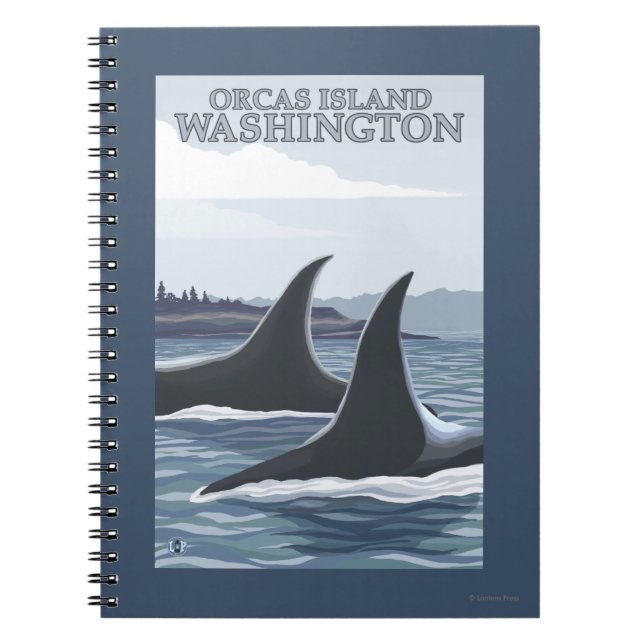 Orca Whales #1 - Orcas Island, Washington Notebook (Front)