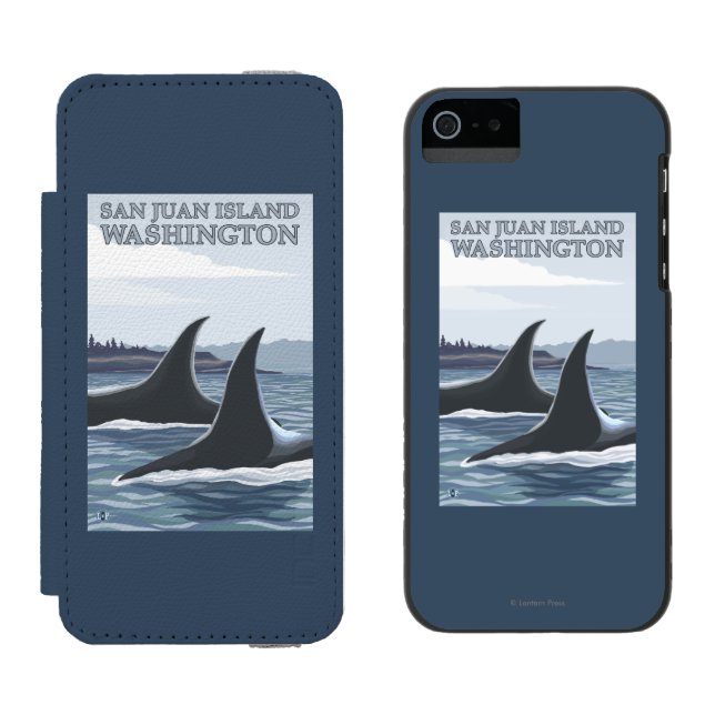 Orca Whales #1 - San Juan Island, Washington Incipio iPhone Wallet Case (Side by Side)