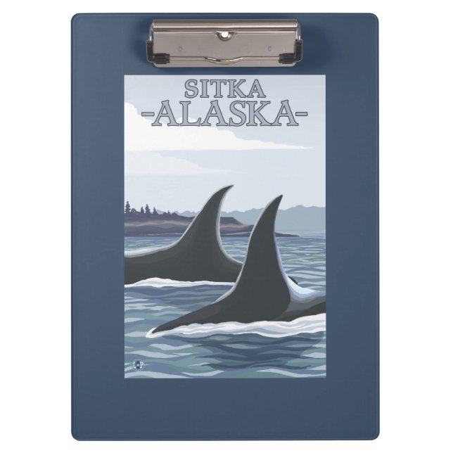 Orca Whales #1 - Sitka, Alaska Clipboard (Front)