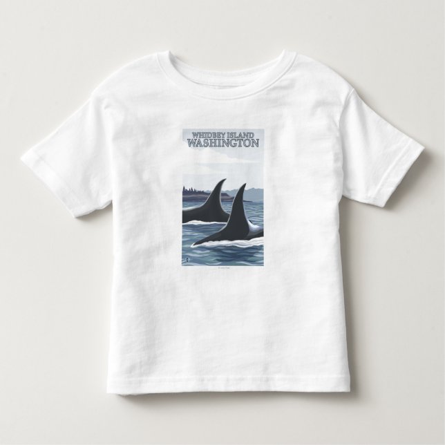 Orca Whales #1 - Whidbey, Washington Toddler T-Shirt (Front)