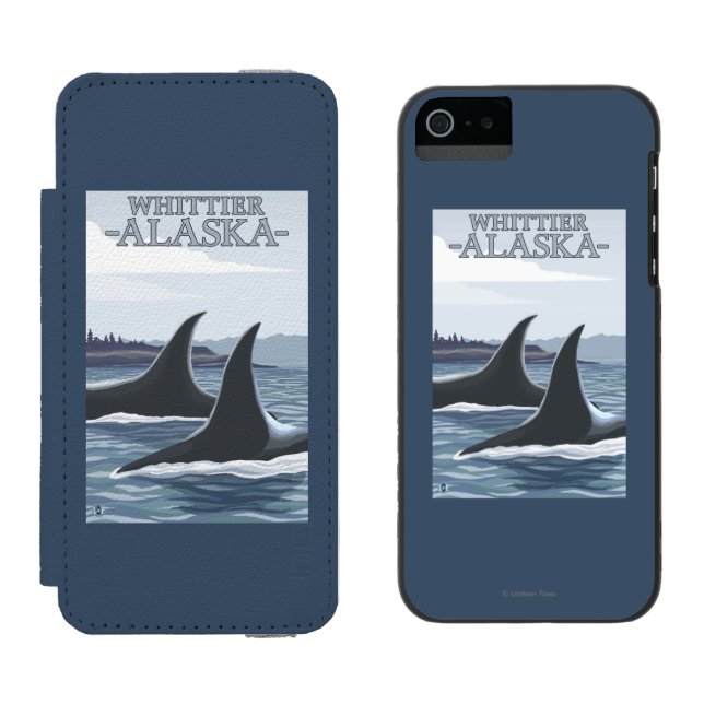 Orca Whales #1 - Whittier, Alaska Incipio iPhone Wallet Case (Side by Side)