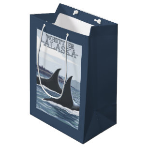 Orca Whales #1 - Whittier, Alaska Medium Gift Bag