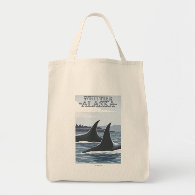 Orca Whales #1 - Whittier, Alaska Tote Bag (Front)