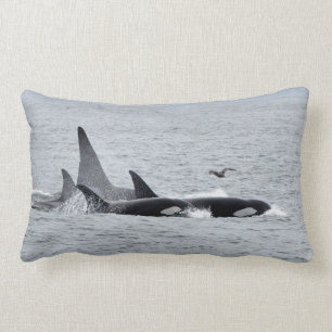 Orca Whales! Front and Back! Pillow