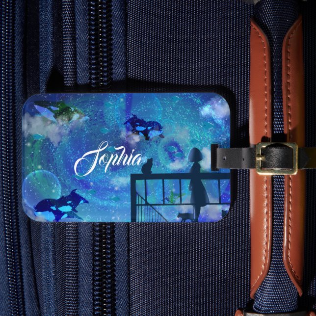  Orca Whales  Luggage Tag (Front Insitu 4)