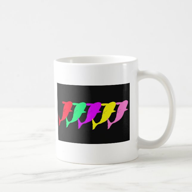 Orca Whales Multi Colour-Jump For Joy Coffee Mug (Right)