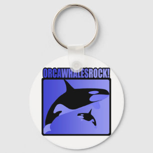Orca Whales Rock! Key Ring