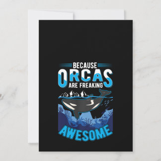 Orcas Are Freaking Awesome Whale Pullover Invitation